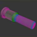 Polished Stainless Steel Industrial Bolt With Threaded Shank And Gear Like Structure