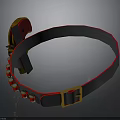 Red and Black Tactical Weapon Belt With Metal Buckle And Ammunition Pouches