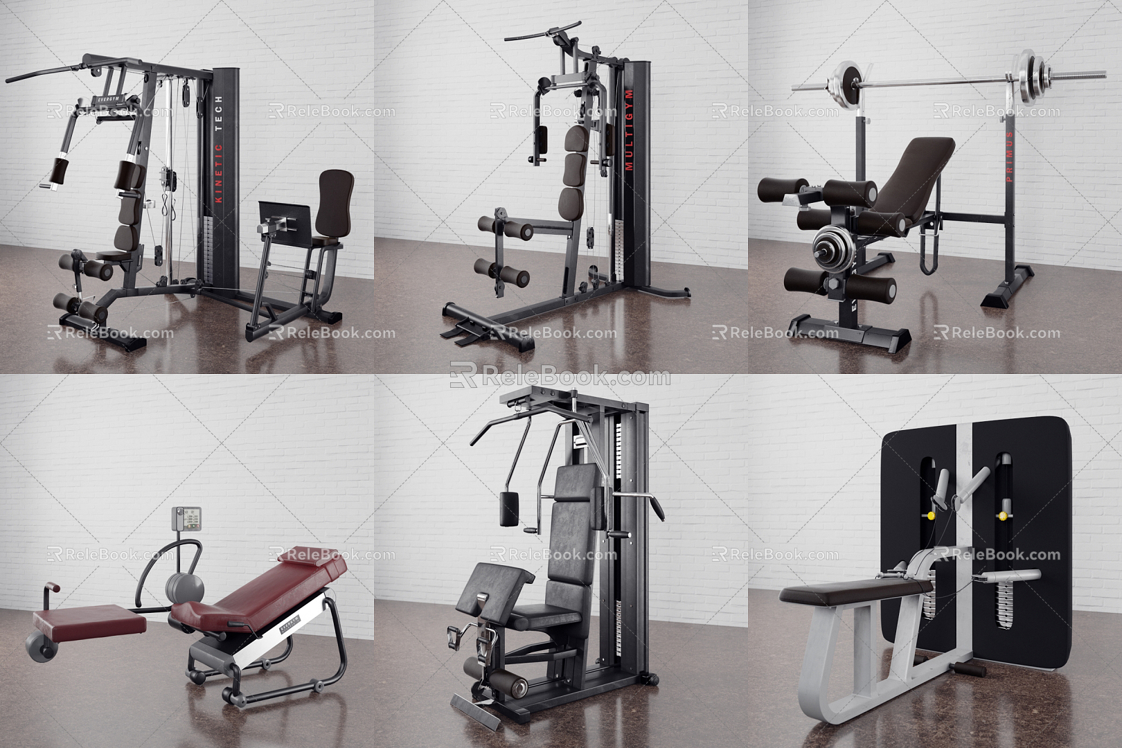 Modern Fitness Equipment 3d model