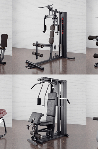 Modern Fitness Equipment 3d model