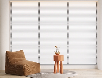 Venetian blinds Curtain Shangri-La Curtain Honeycomb Curtain Single Lazy Sofa Side Round Carpet 3d model