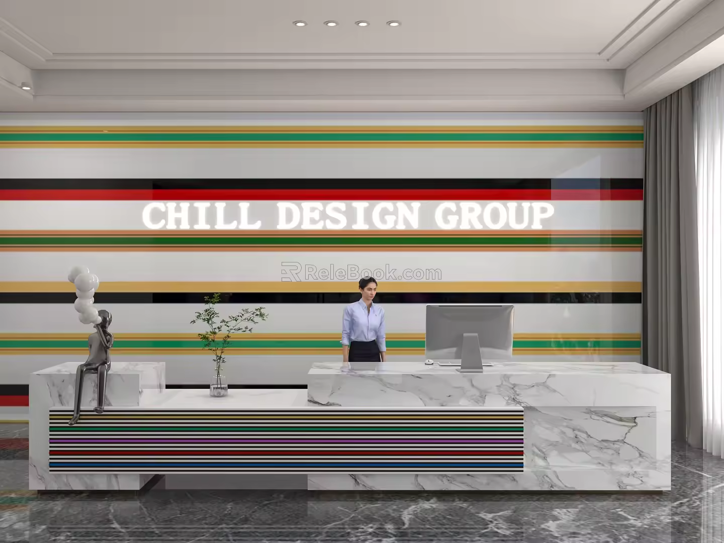 Front Desk 3d model
