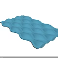 Blue Wavy Foam Mat With Textured Surface For Comfortable Support 3d model