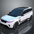 White Modern SUV With Black Roof Sleek Body And Black Alloy Wheels