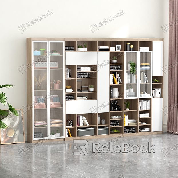 Modern Bookcase Cabinet Bucket Cabinet model