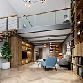 Modern Kitchen Interior With Island Counter And Wooden Cabinets Design