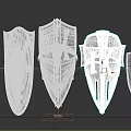 European Shield Metal Shield 3d model