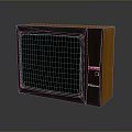 Vintage Retro Computer Monitor With Wooden Frame And Black Screen Design