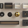 Modern Wall Lights And Recessed Lighting Fixtures With Various Shapes And Colors