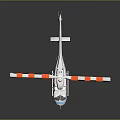 White And Orange Rotor Mars Helicopter Model For Space Exploration Mission 3d model