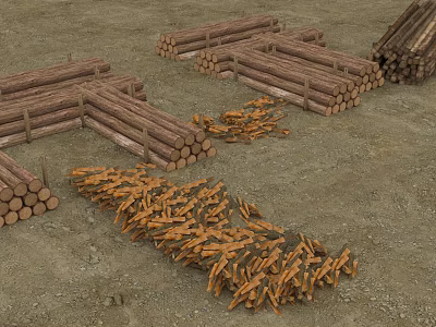 Modern Wood 3d model