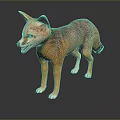 3D Animated Fox Game Character With Vibrant Orange Fur And Open Mouth