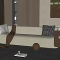 Modern Multiplayer Sofa 3d model