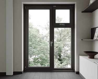 Black sliding window 3d model