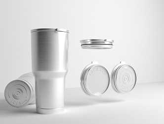 Modern thermos stainless steel thermos cup 3d model