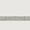 Decorative Chain Link Fence With Green Vines And Small Yellow Flowers