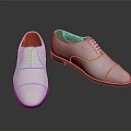 White Leather Dress Shoes with Lace Up Design Orange Inner Lining and Black Sole