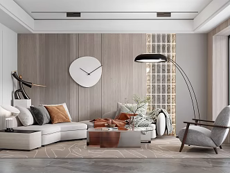 modern living room 3d model