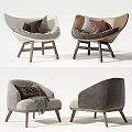 Modern Single Sofa Designs With Wooden Legs Different Colors And Throw Pillows