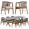 Outdoor tables and chairs 3d model