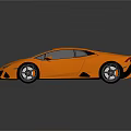 Orange Supercar With Sleek Aerodynamic Design And Modern Body Features