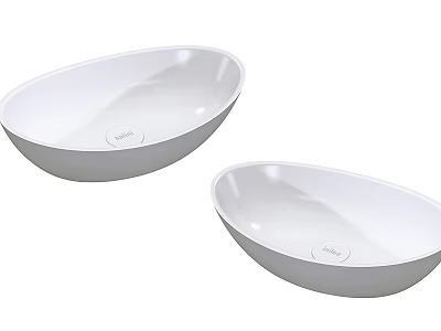 Two White Oval Shaped Inflatable Products For Decorative Or Event Use 3d model