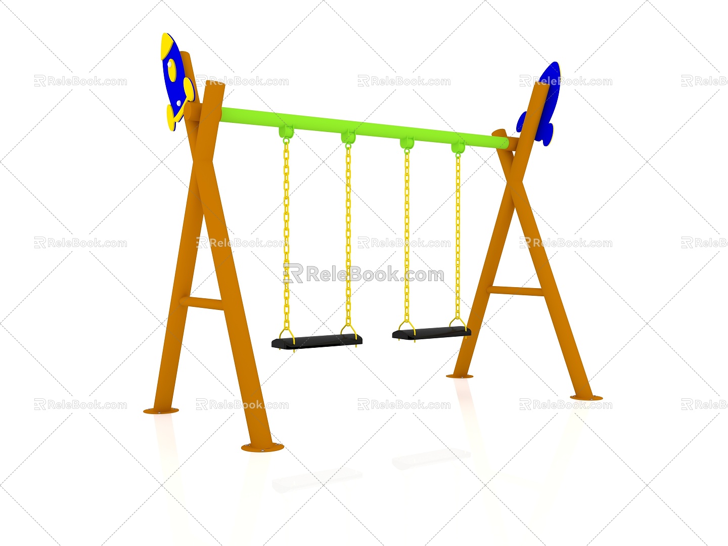 Children's Swing Outdoor Swing Venue Swing Swing Rack Swing 3d model