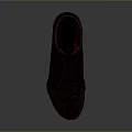 Red Casual Retro Style Sports Shoes With Black Laces Comfortable For Daily Wear