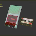 Vintage Electronic Cassette Tape Recorder With Grille Speaker And Classic Cassette
