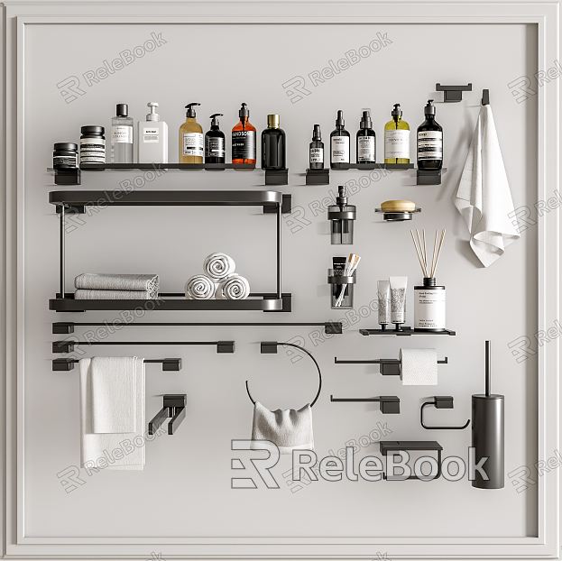 Modern Bathroom Small Bathroom Ornaments Towel Bar model