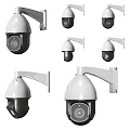 Projection Monitoring Systems With Various Surveillance Cameras And Security Devices