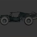 Rough Terrain Suitable For Off Road Vehicle With Large Tires And Open Frame 3d model