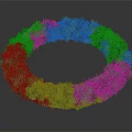 Decorative Green Plant Wreath Composed Of Lush Fresh Foliage In Circular Form