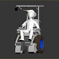 Solar Powered Utility Vehicle With Roof Panel Driver Seat And Large Tires
