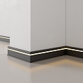 Modern skirting aluminum alloy skirting luminous skirting 3d model