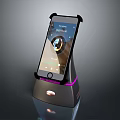 Computer Speaker Stand With Jukebox Music Player And Purple Black Design 3d model