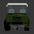 Green Off Road Vehicle With White Roof And Black Tires Design