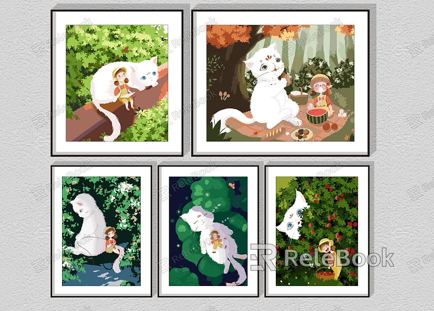 Modern Animal Painting Children's Room Decoration Hanging Painting model