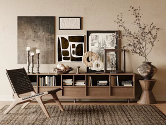 Side cabinet Wind TV cabinet 3d model