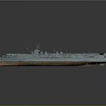 Aircraft Carrier Warship With Flight Deck Island Structure Rusted Hull And Gray Exterior