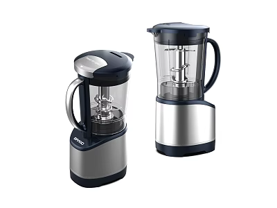 Stainless Steel Kitchen Blenders With Silver And Dark Blue Design For Efficient Home Blending Tasks 3d model