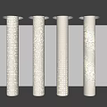 Hollow Cylinder Transparent Column Luminous Concrete Column Science and Technology Sense Decorative Column Gradient Perforated Column 3d model