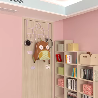 Door Rear Storage Rack Hanging Rack 3d model