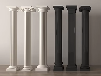 European-style pillar decorative column 3d model