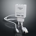 AIMAD TIAJ White Digital Charger With USB And Lightning Ports For Mobile Phones