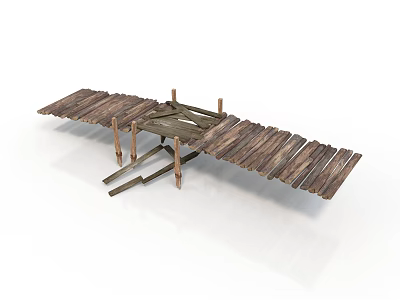 Realistic Style Wooden Biplane Wooden Aircraft Biplane Antique Aircraft Wooden Structure Retro Aircraft Wooden Platform Aircraft Wheel Country Flight 3d model