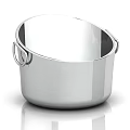Durable Shiny Silver Metal Storage Container With Handle For Home Use