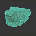 Rough Natural Stone Block With Wood Like Texture And Colorful Stripes