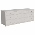 Sleek White Modern Storage Cabinet With Multiple Drawers For Home Organization