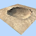 Meteor Crater Meteor Crater Terrain Geopark Mountain Range 3d model